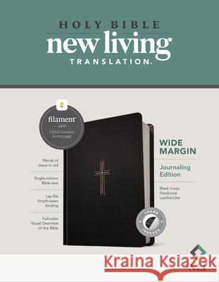 NLT Wide Margin Bible, Filament Enabled Edition (Red Letter, Hardcover Leatherlike, Black Cross, Indexed) Tyndale 9781496460158 Tyndale House Publishers