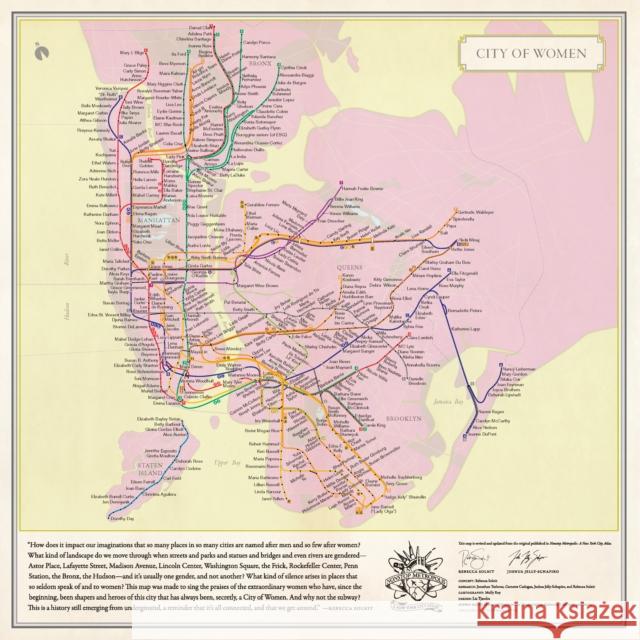 City of Women New York City Subway Wall Map (20 X 20 Inches) (10-Pack) Solnit, Rebecca 9781642591224 Haymarket Books