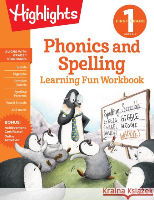 First Grade Phonics and Spelling Highlights Learning 9781684379255 Highlights Learning