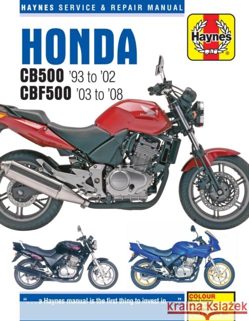 Honda CB500 & CBF500 (93 - 08)  9781785210013 Haynes Publishing Group
