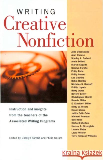 Writing Creative Nonfiction Carolyn Forche Philip Gerard 9781884910500 Writer's Digest Books