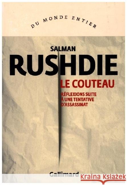 Le Couteau Rushdie, Salman 9782073033987