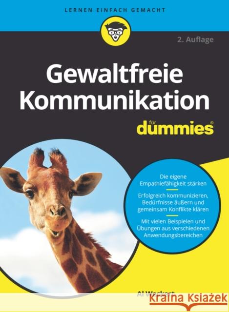 Gewaltfreie Kommunikation fur Dummies 2e A Weckert 9783527720774 Wiley-VCH Verlag GmbH