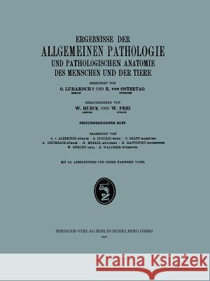 Ergebnisse Der Allgemeinen Pathologie Und Pathologischen Anatomie Des Menschen Und Der Tiere Hueck, W. 9783662333631 J.F. Bergmann-Verlag