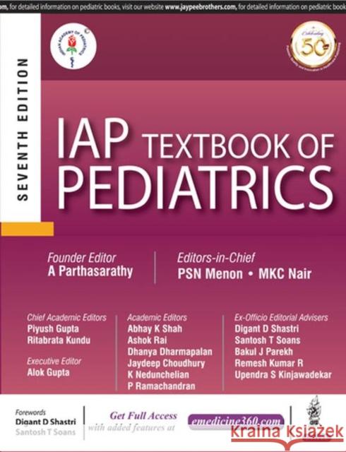 Iap Textbook of Pediatrics Parthasarathy, A. 9789352708017 Jaypee Brothers Medical Publishers