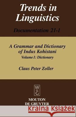 Dictionary Claus Peter Zoller 9783110179477 Mouton de Gruyter - książka
