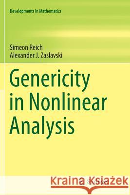Genericity in Nonlinear Analysis Simeon Reich Alexander J. Zaslavski 9781493948581 Springer - książka