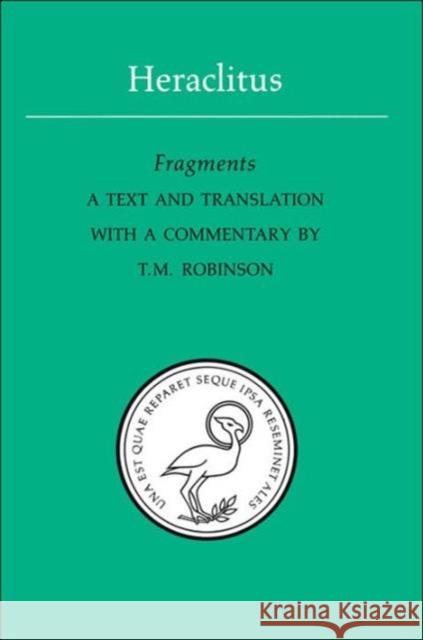 Heraclitus: Fragments Robinson, T. M. 9780802069139 University of Toronto Press - książka