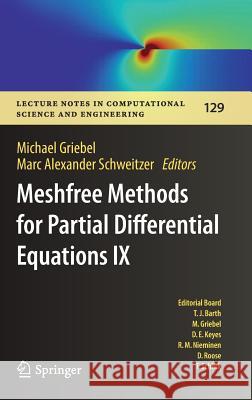Meshfree Methods for Partial Differential Equations IX Michael Griebel Marc Alexander Schweitzer 9783030151188 Springer - książka