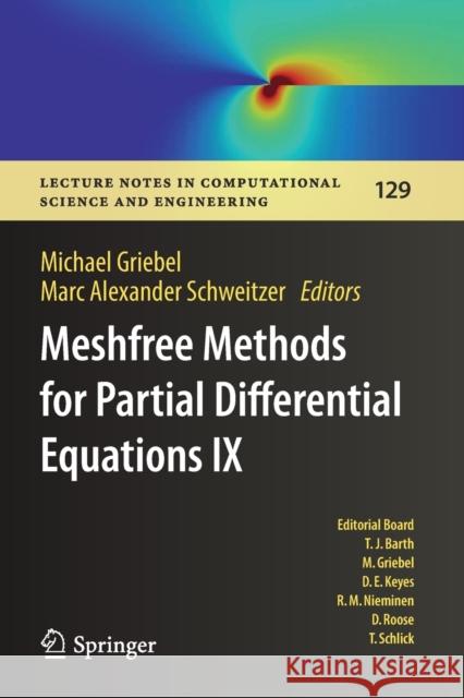 Meshfree Methods for Partial Differential Equations IX Michael Griebel Marc Alexander Schweitzer 9783030151218 Springer - książka