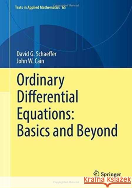 Ordinary Differential Equations: Basics and Beyond Schaeffer, David G. 9781493963874 Springer - książka
