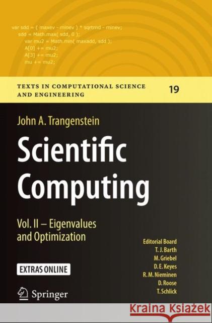 Scientific Computing: Vol. II - Eigenvalues and Optimization Trangenstein, John A. 9783030098711 Springer - książka
