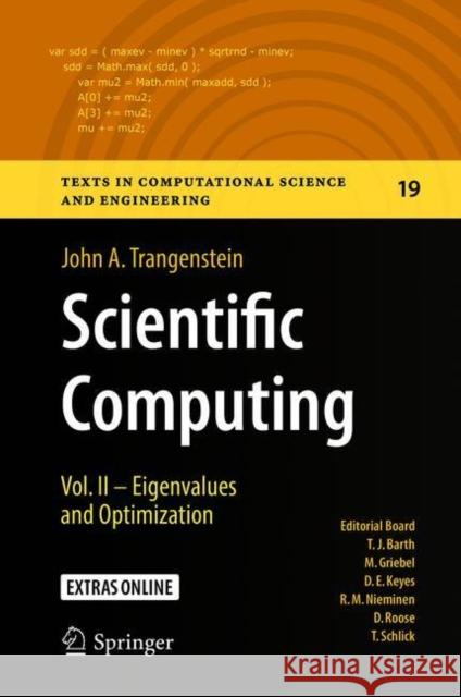 Scientific Computing: Vol. II - Eigenvalues and Optimization Trangenstein, John A. 9783319691060 Springer - książka